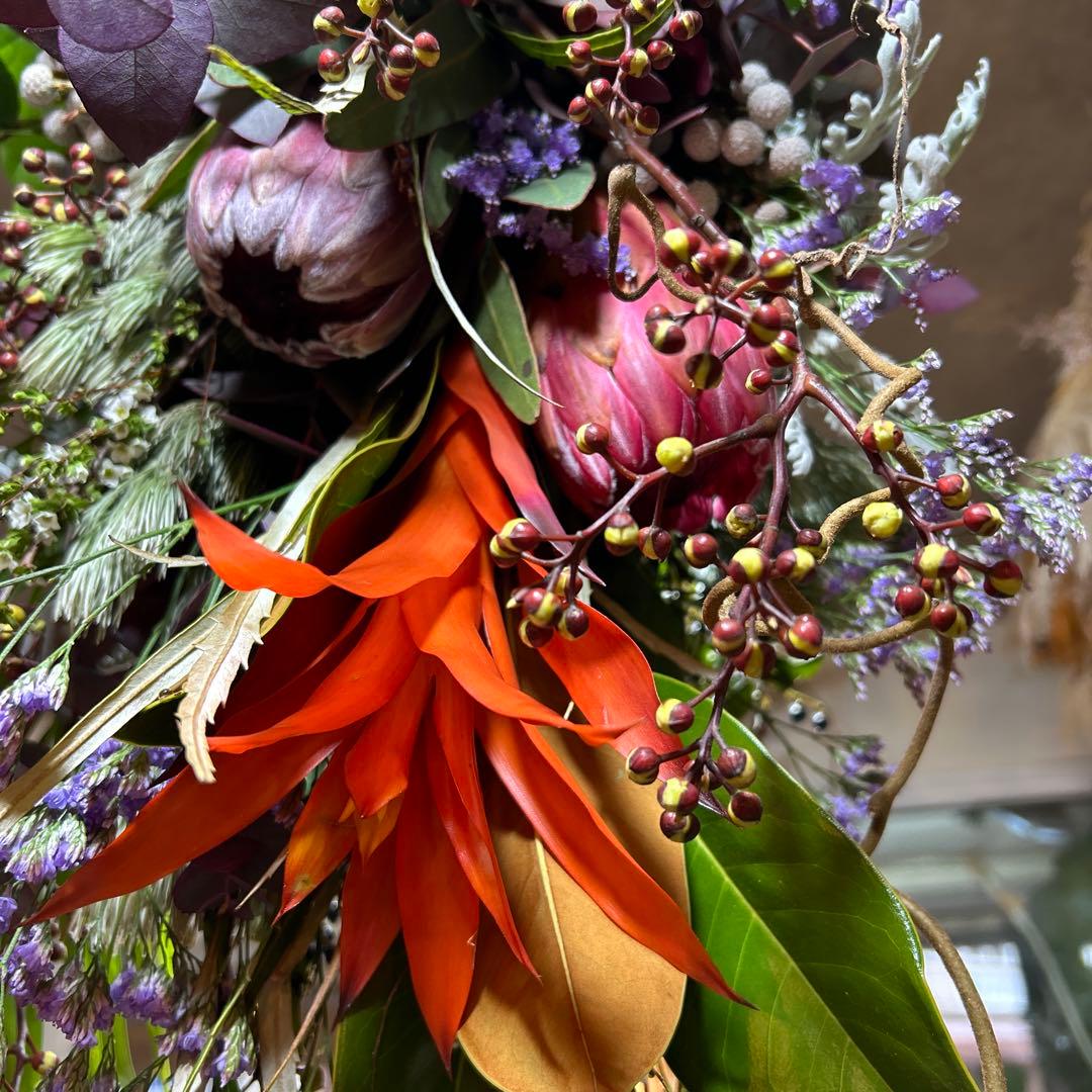 少し長めの吊り下げスワッグ