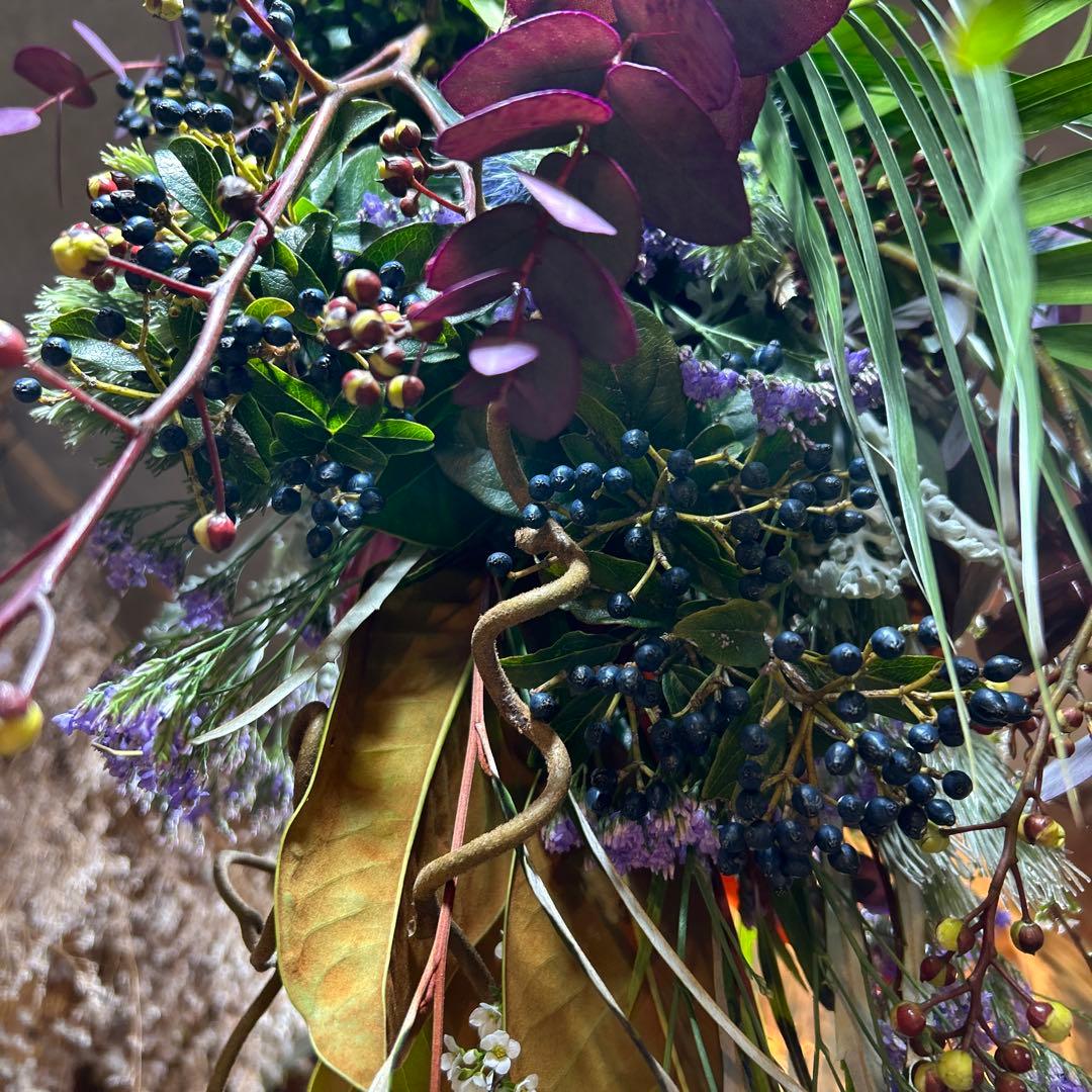 少し長めの吊り下げスワッグ