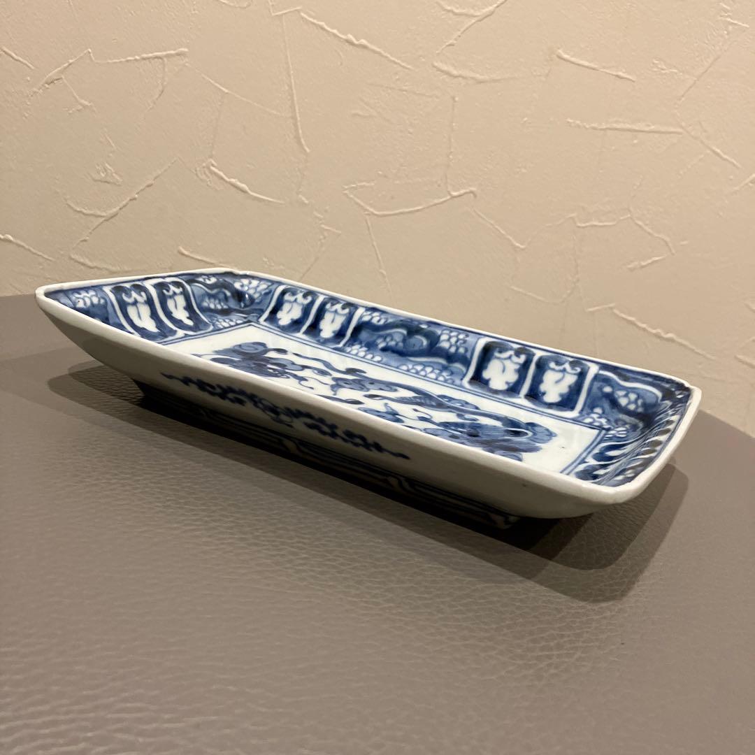 骨董　古伊万里　染付　富貴長春　龍　江戸時代