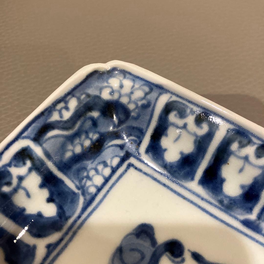 骨董　古伊万里　染付　富貴長春　龍　江戸時代