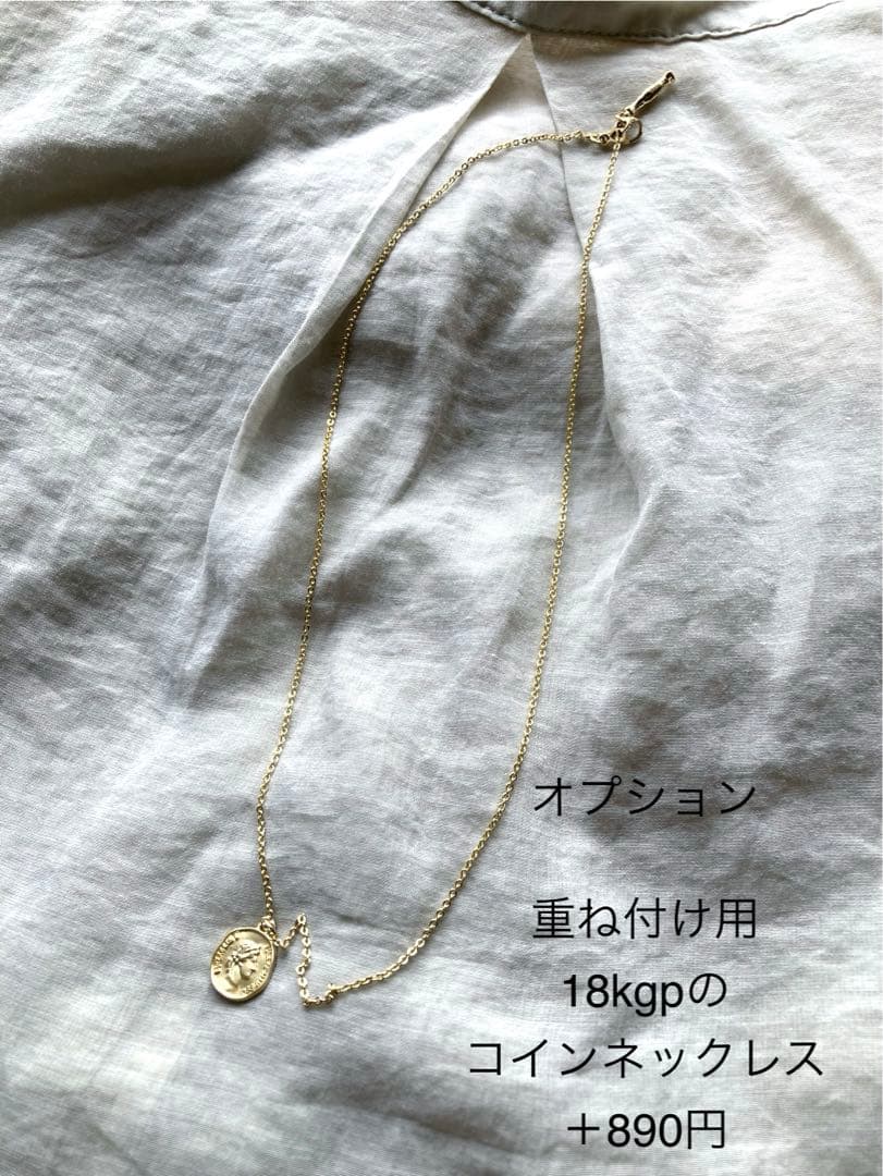 no.49 ライトオパールとケシパールの花冠クラスプネックレス