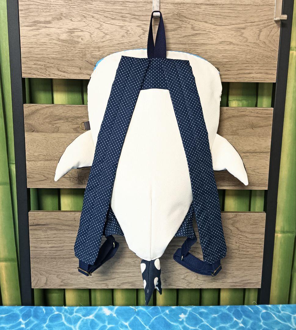 ジンベイザメ　リュックサック　ハンドメイド　ドット　水族館