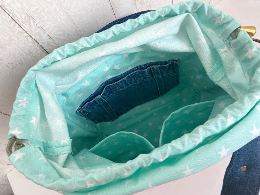 デニムリメイクバッグS スマイル