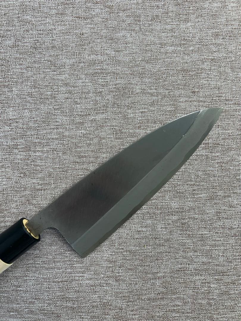 出刃 包丁 165mm 安来鋼青紙２号 朴丸柄 ④