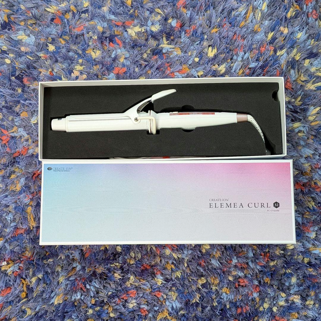 【美品】ヘアカールアイロン　クレイツイオンエレメアカールアイロン　32mm