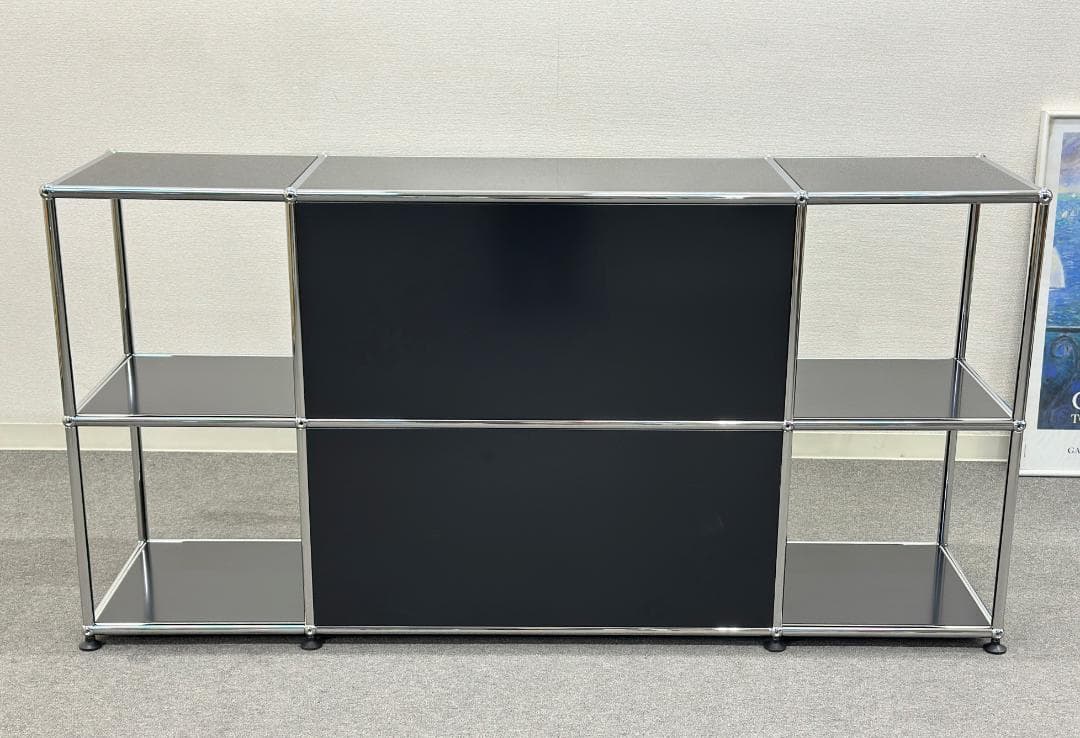 正規品ほぼ未使用品■USMハラー■キャビネットシェルフ　3列2段　ブラック　鍵無