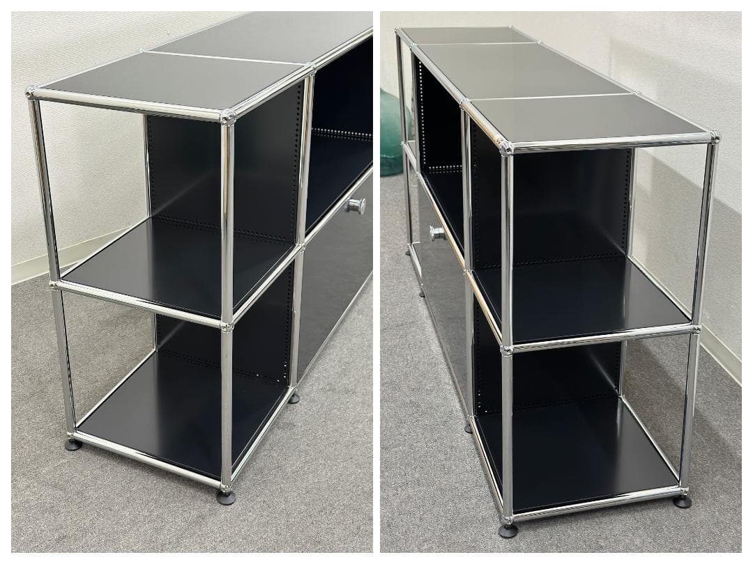 正規品ほぼ未使用品■USMハラー■キャビネットシェルフ　3列2段　ブラック　鍵無