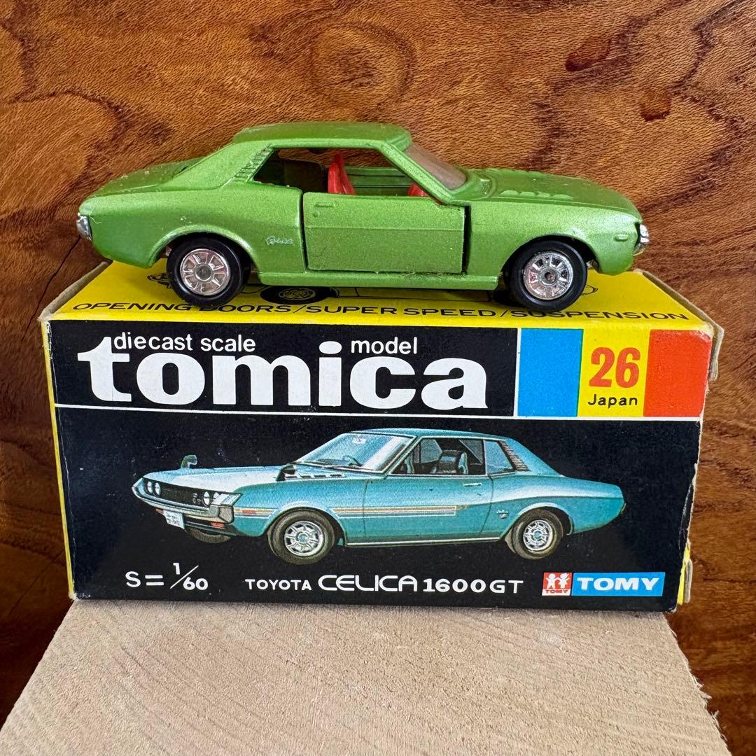 トミカ トヨタ セリカ 1600 GT 26 1/60 緑 黒箱