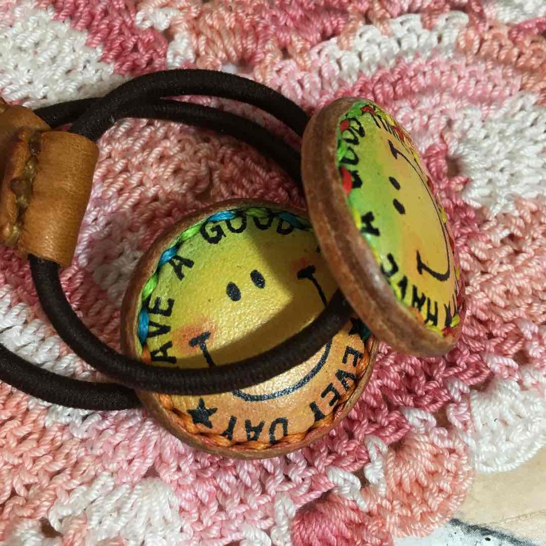 ニコちゃん꒡̈⃝ヘアゴム(*¯︶¯♥