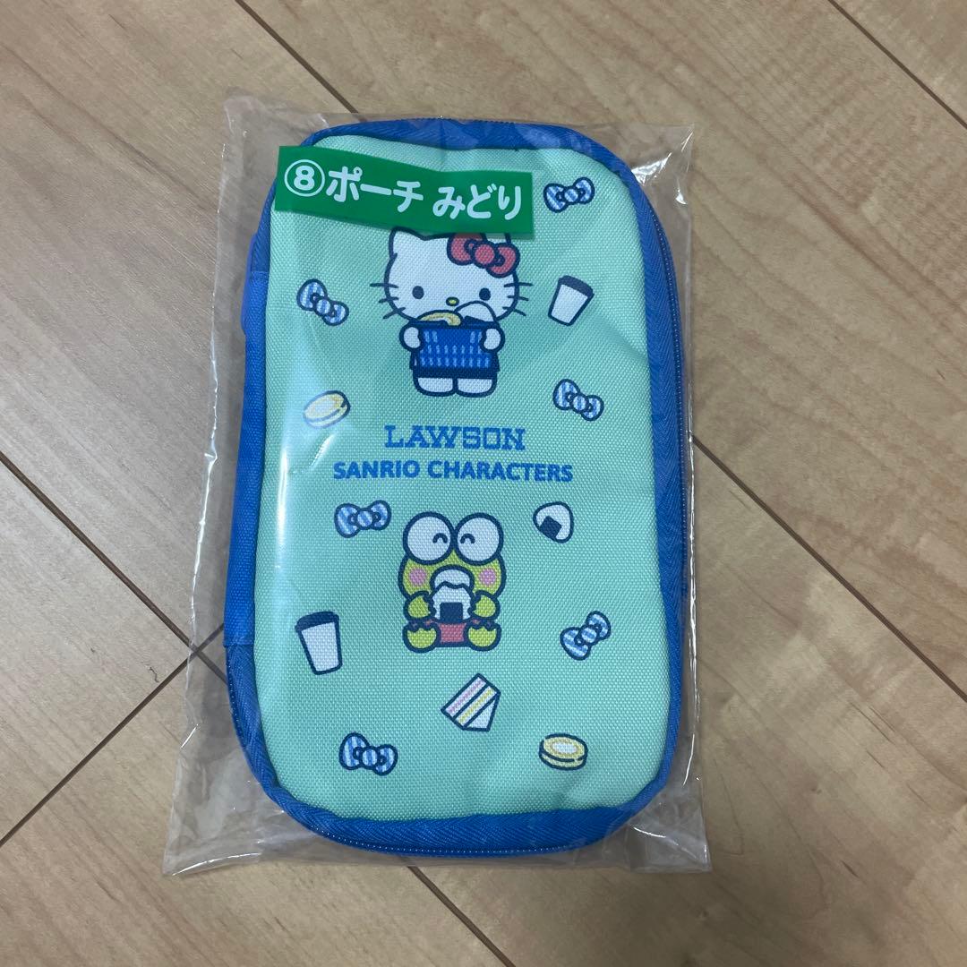 【お買い得セット】サンリオローソン7点:時計x2ポーチx3ボールペンx1お皿x1