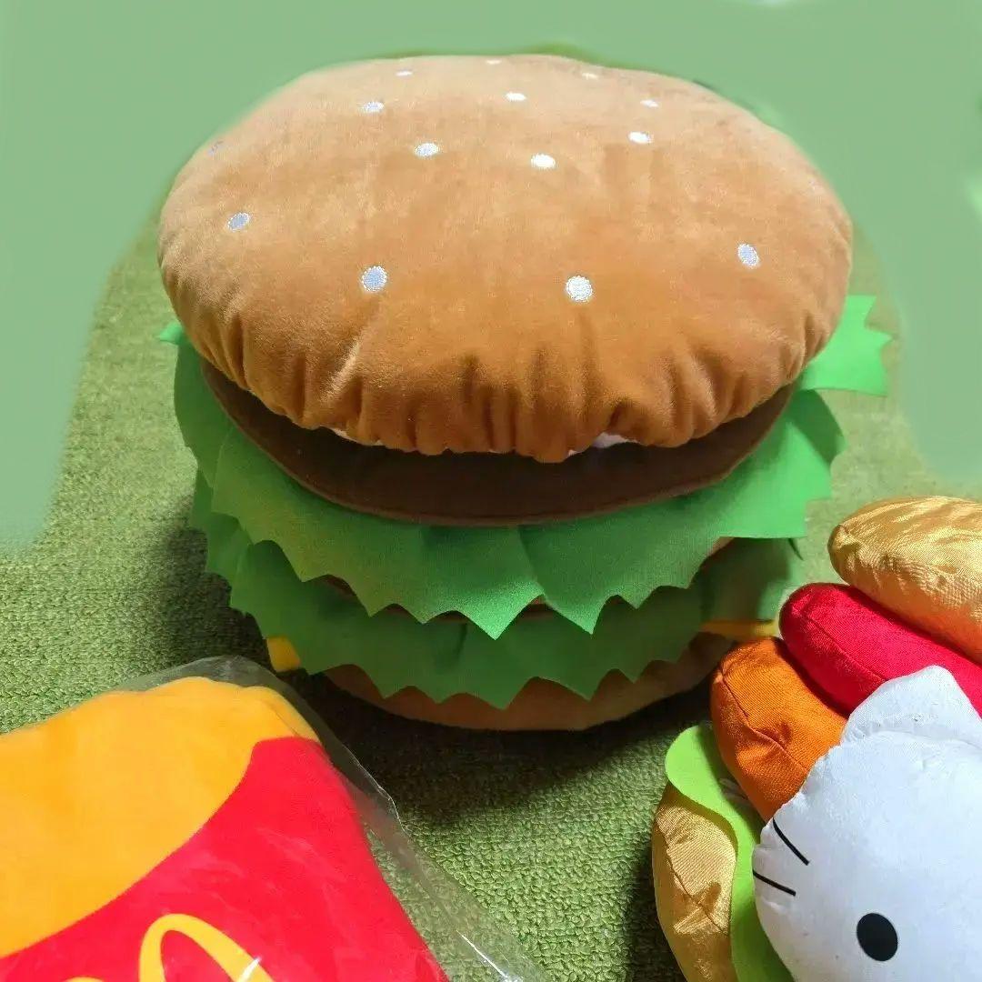 新品未使用☆ にゃんにゃんにゃんこ ハンバーガー ぬいぐるみ ポテト付き ③点