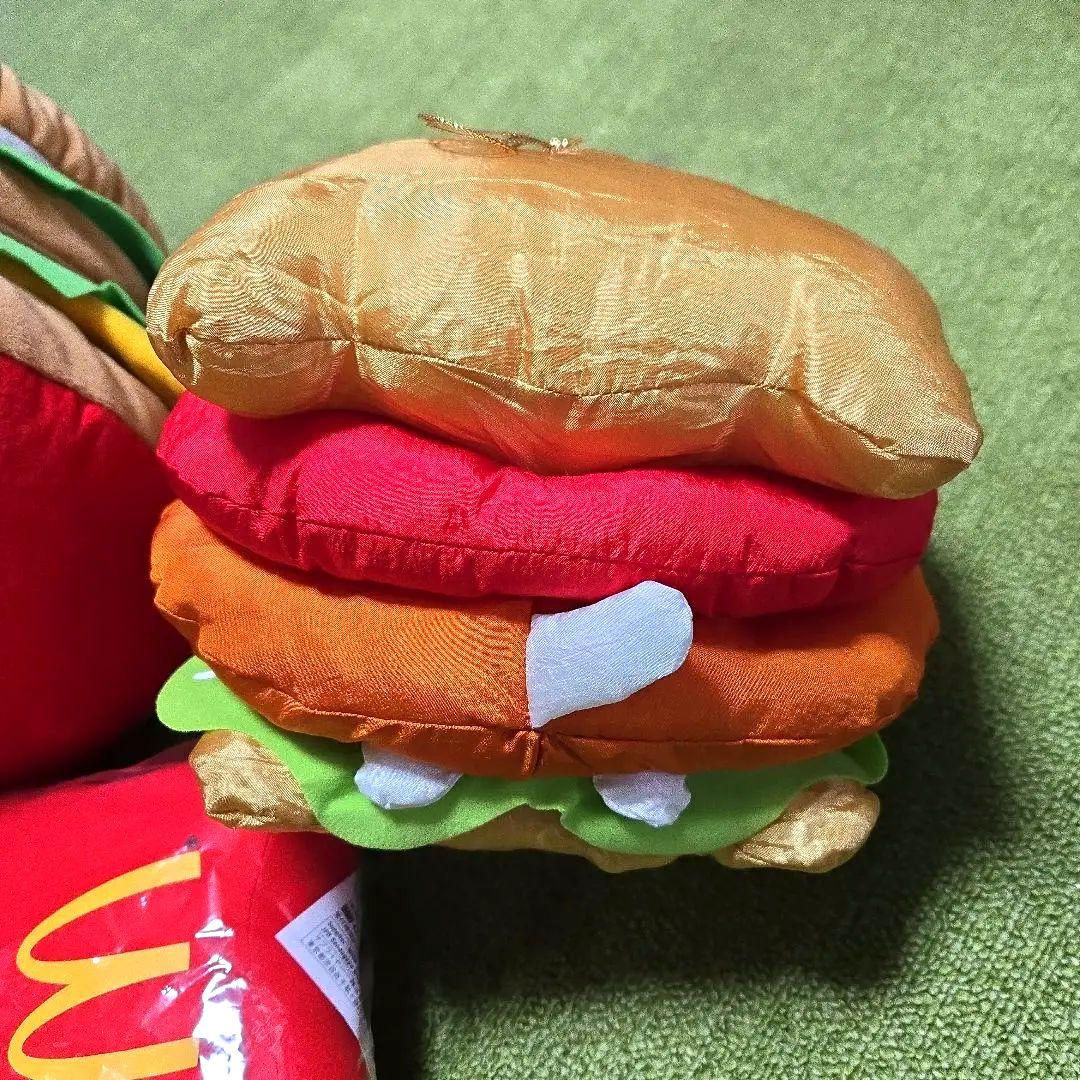 新品未使用☆ にゃんにゃんにゃんこ ハンバーガー ぬいぐるみ ポテト付き ③点