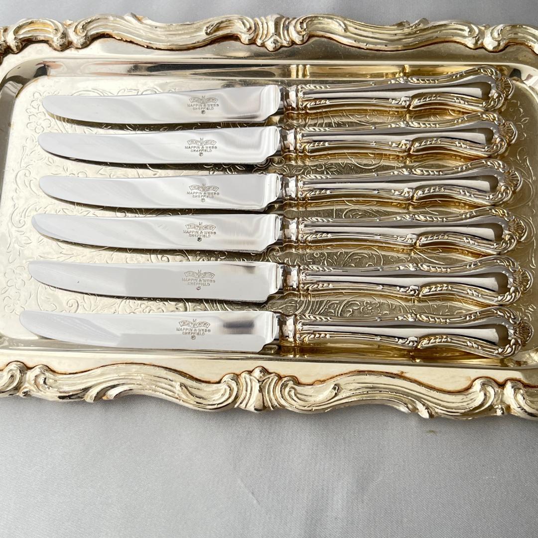 【MAPPIN & WEBB】 マッピンアンドウェッブ ティーナイフ 6本組