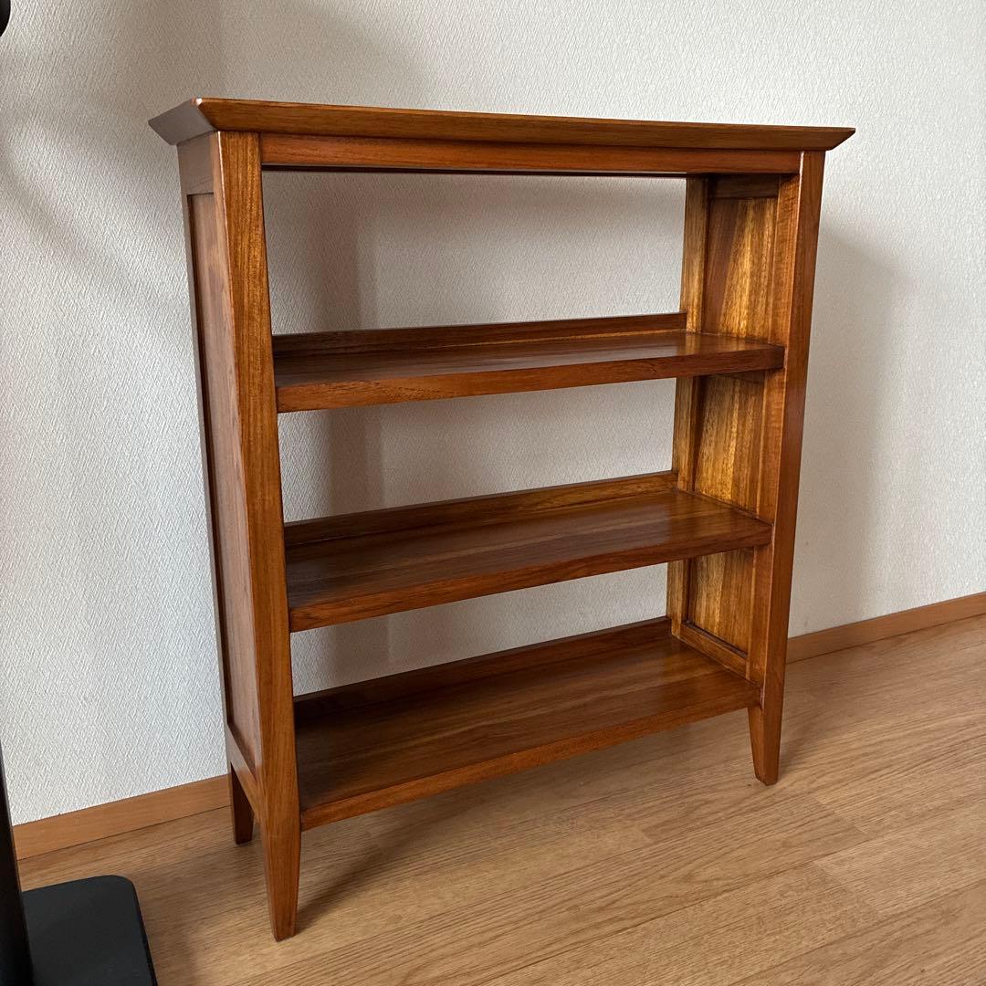 ギギリビング 無垢材 チークCDラック 本棚 スリム