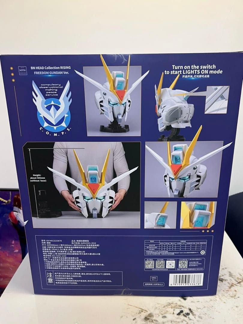 等身大　ライジングフリーダムガンダム ヘッド バンダイ正規品　発光可能