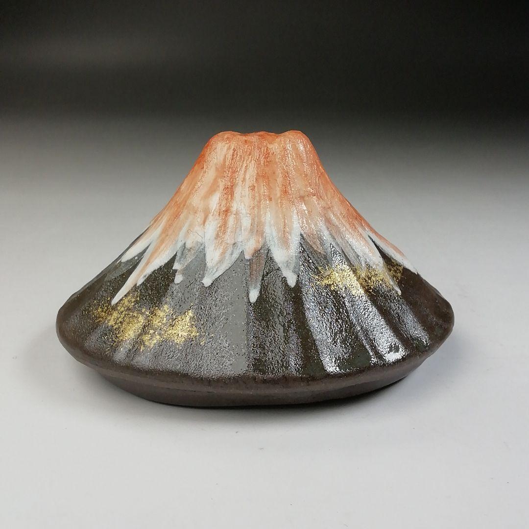 Ｔ７４６　W46 2点‼️香合　『富士山』『中村良二 造』　共箱　茶道具