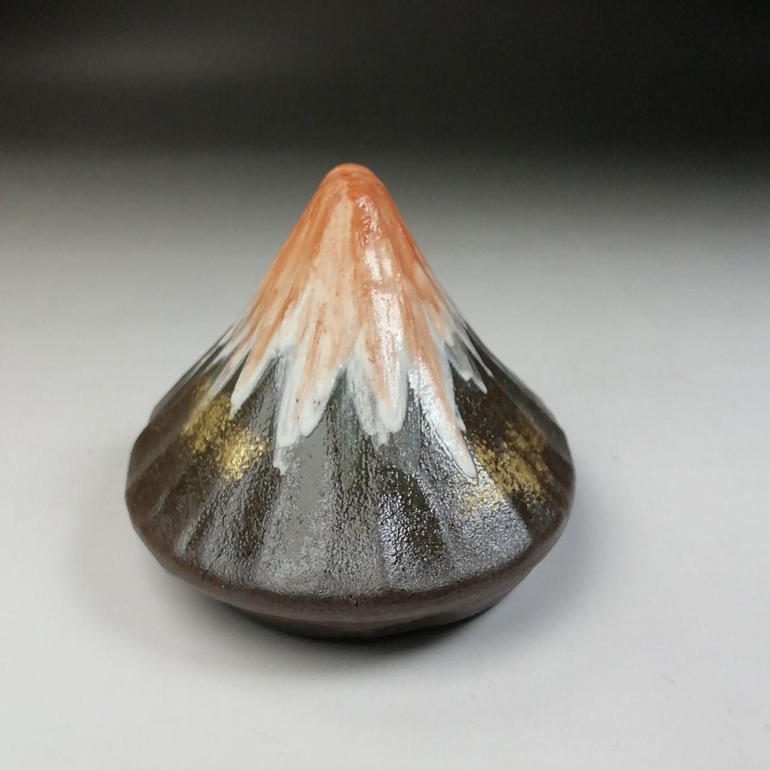 Ｔ７４６　W46 2点‼️香合　『富士山』『中村良二 造』　共箱　茶道具