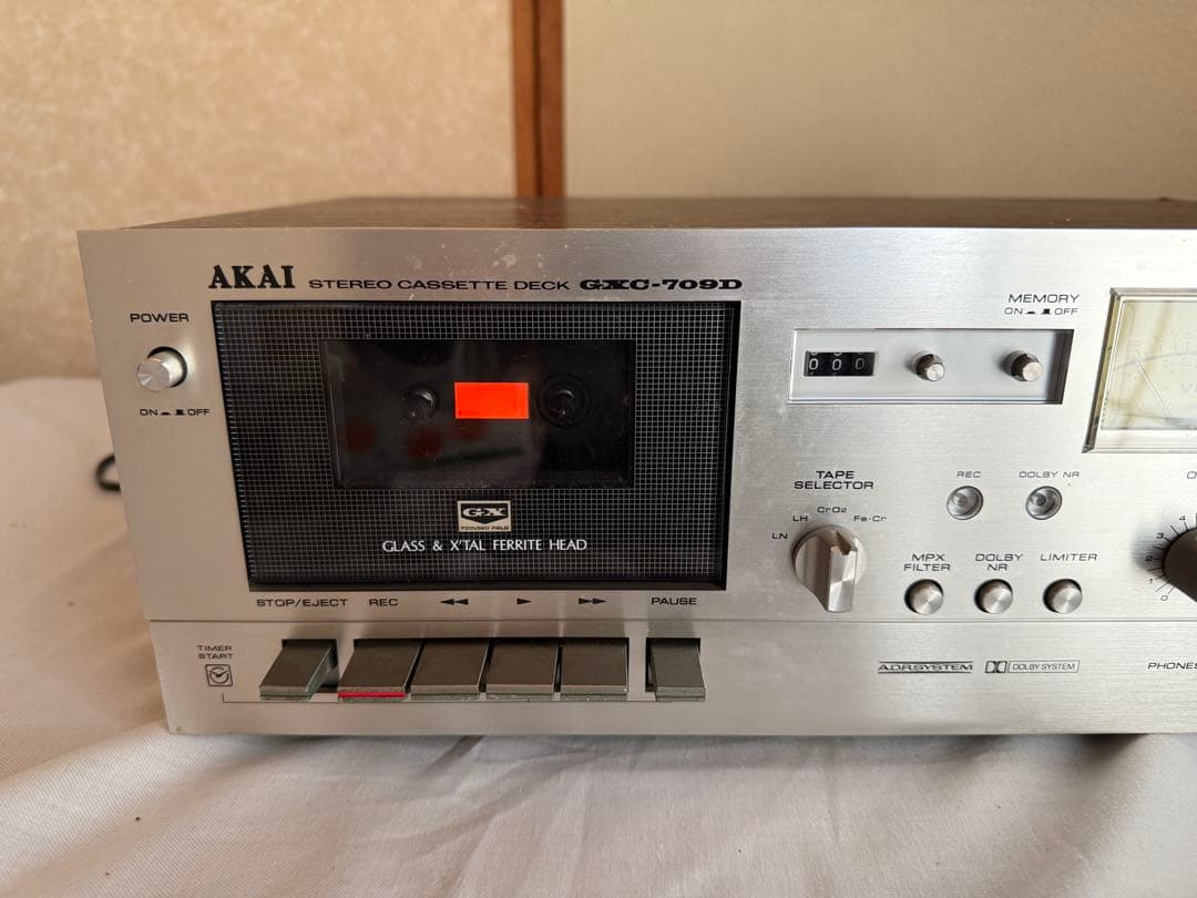 AKAI GXC-709D カセットデッキ 通電動作確認済 一部難あり