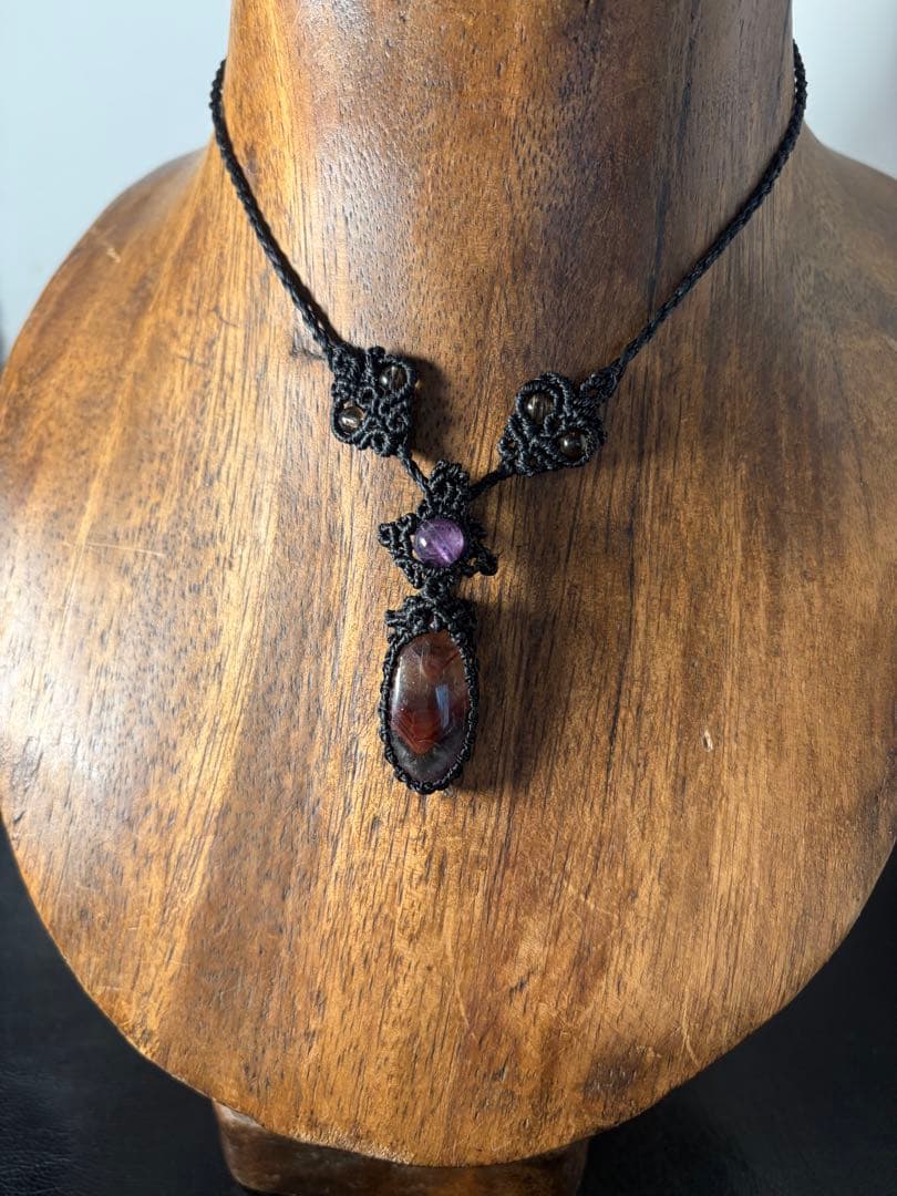 日常の疲れがとれる　毎日つけたくなる癒しのネックレス　　オーラライト23