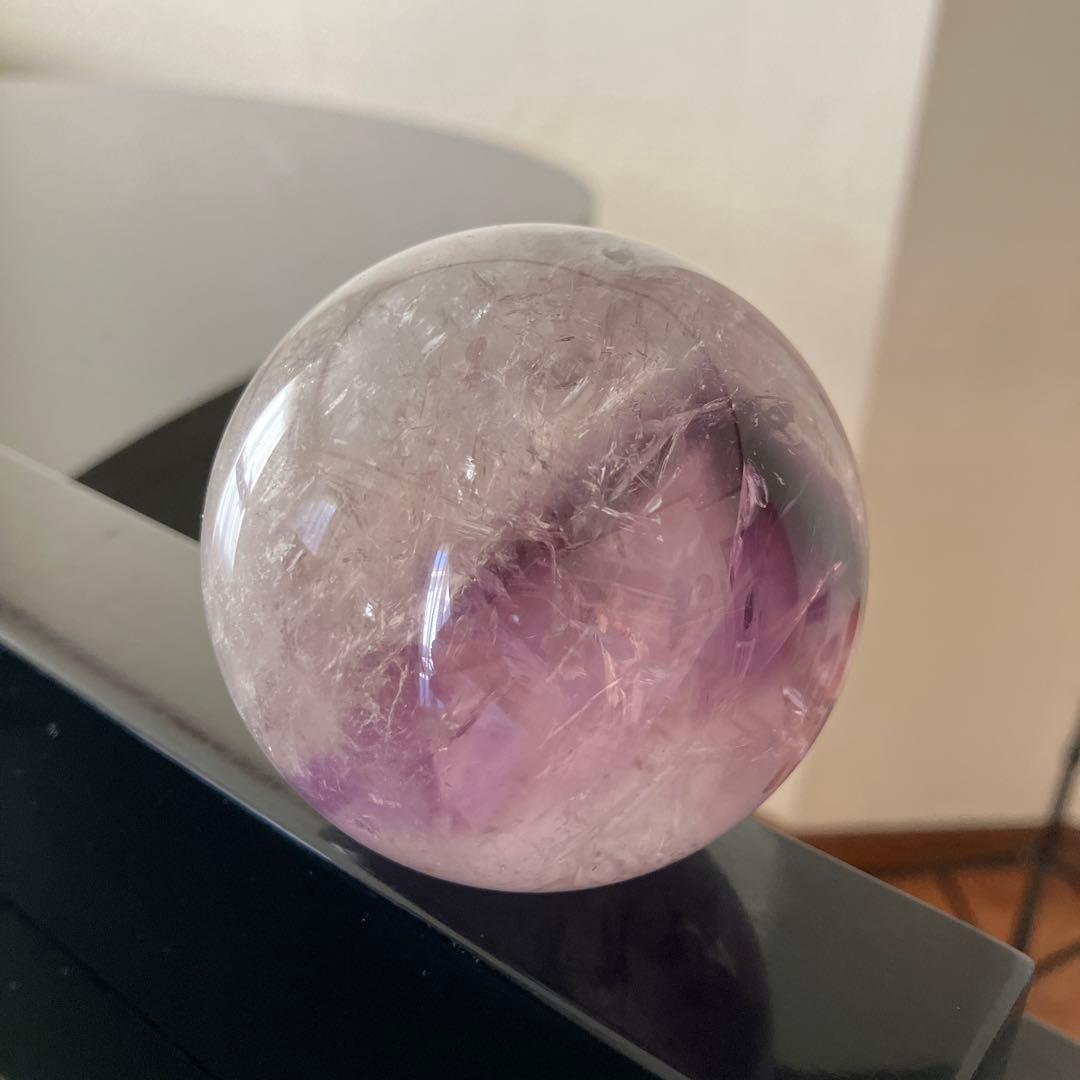 ノブさま専用美！特大　アメジストファントム　スフィア　天然石置物