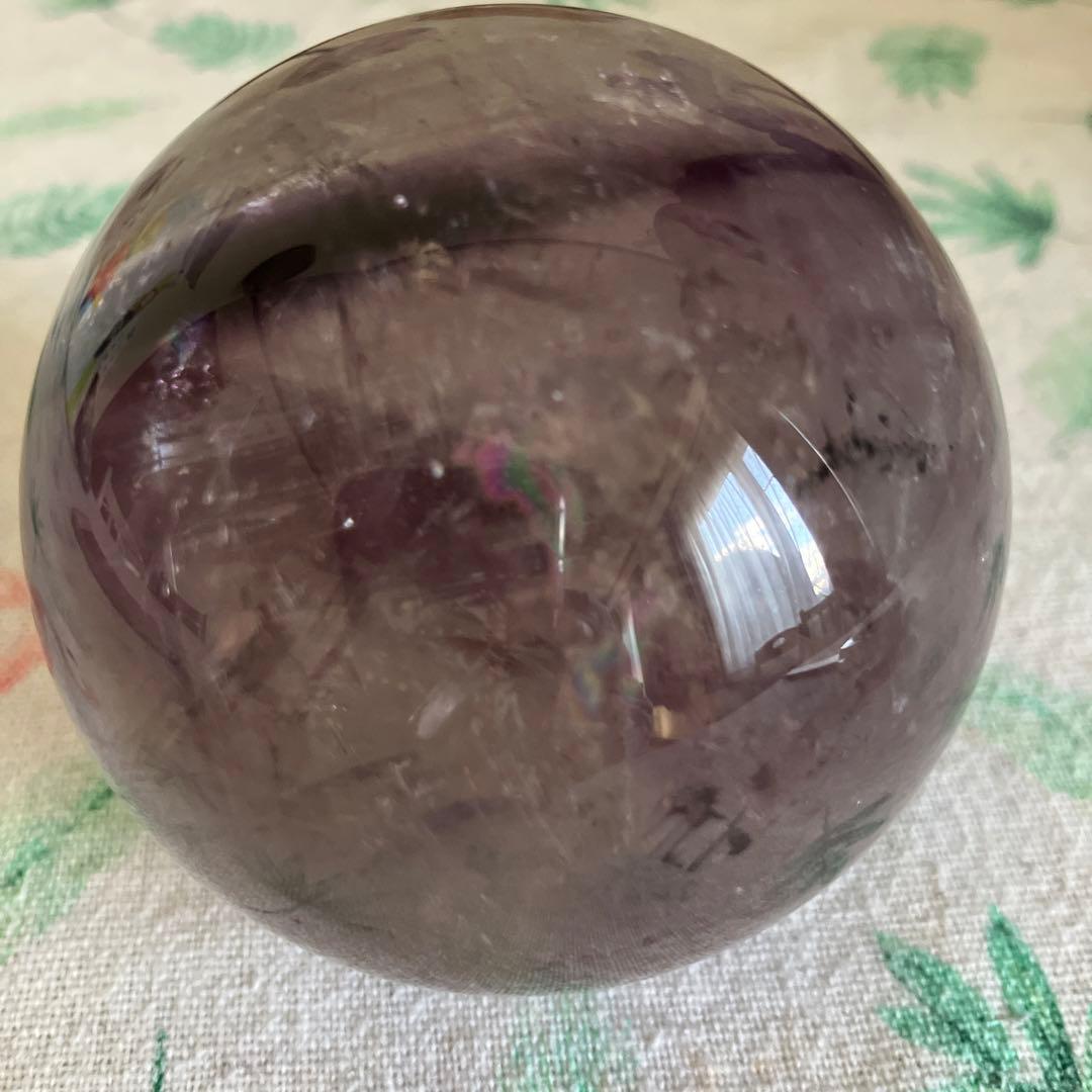 ノブさま専用美！特大　アメジストファントム　スフィア　天然石置物