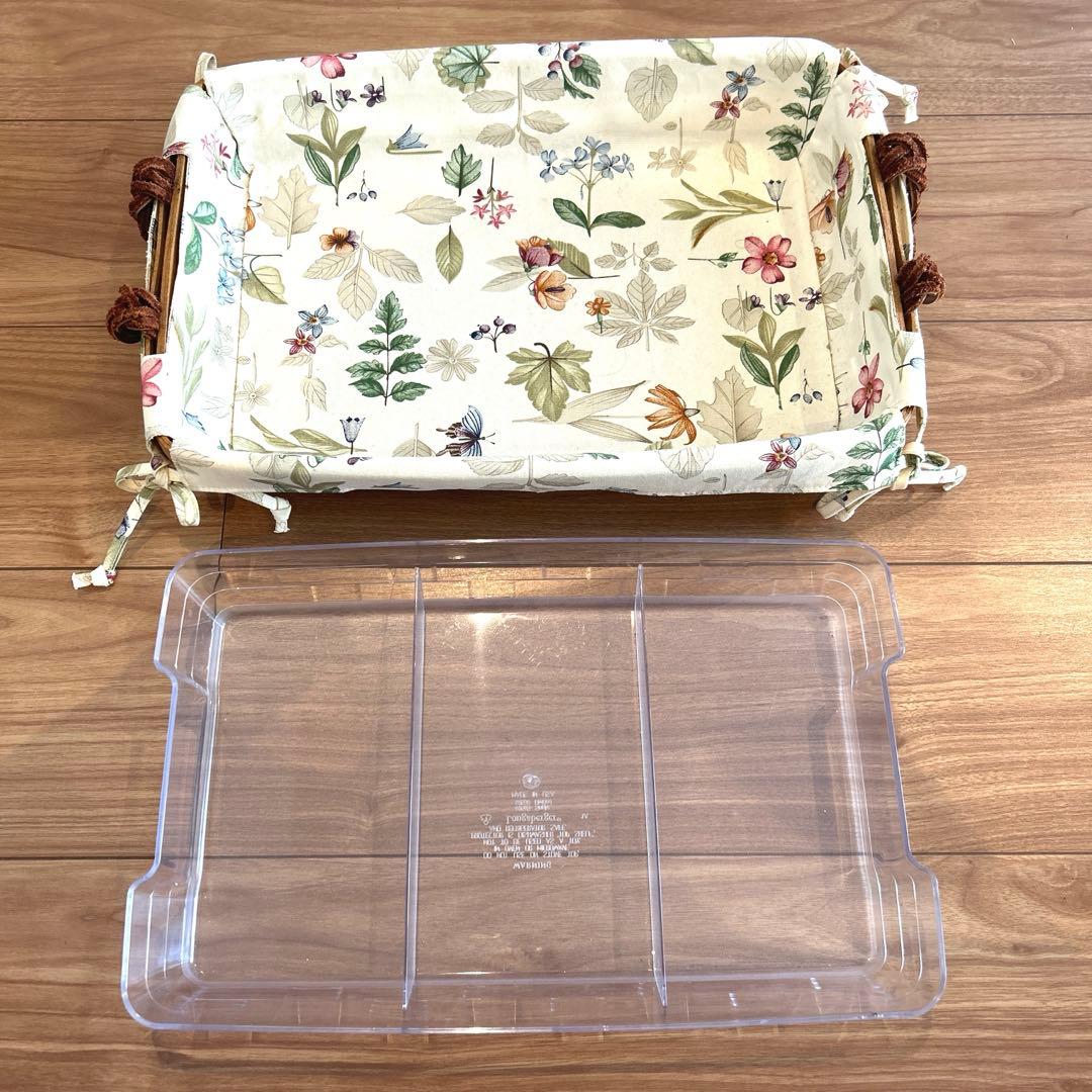 《美品》ロンガーバーガー バスケット　ライナー　プロテクター　フタ付き