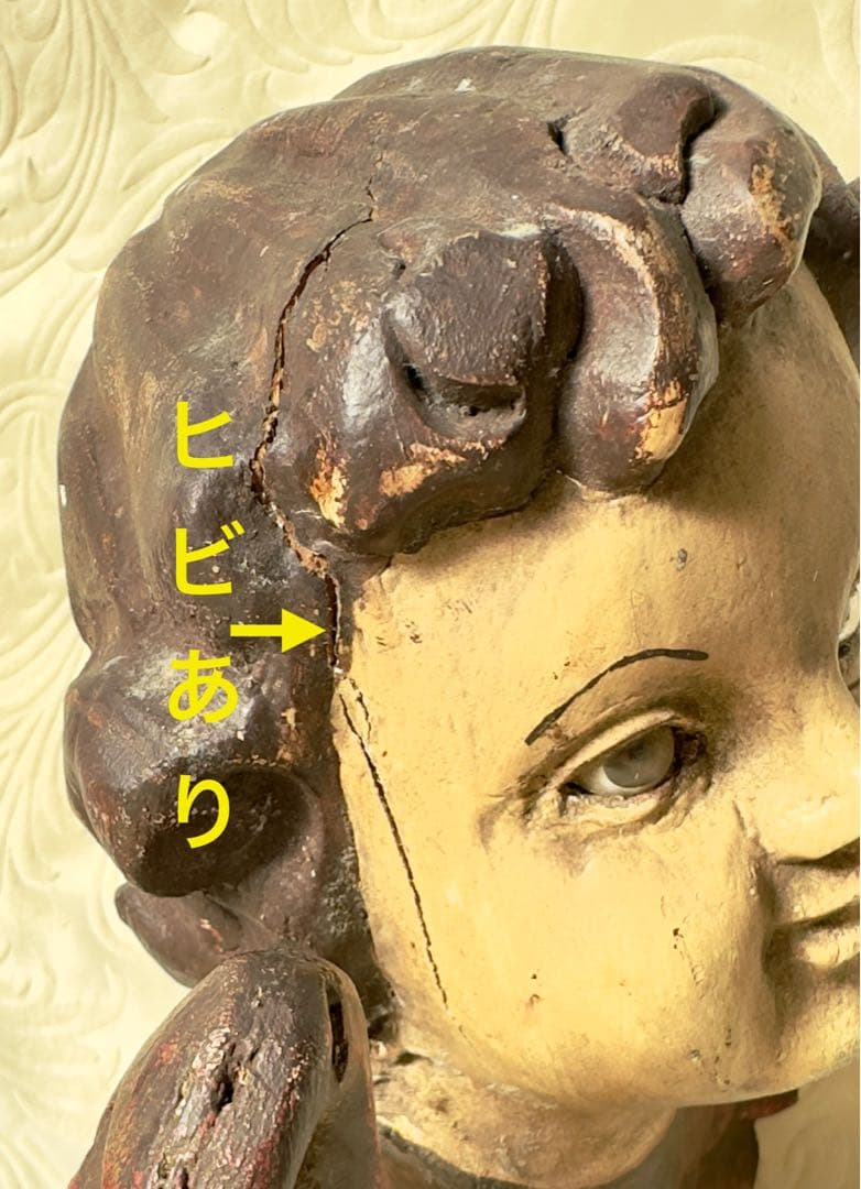 天使セラフィムとケルビムの彫刻 2体セット