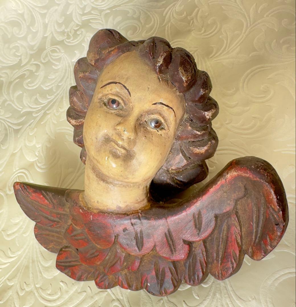 天使セラフィムとケルビムの彫刻 2体セット