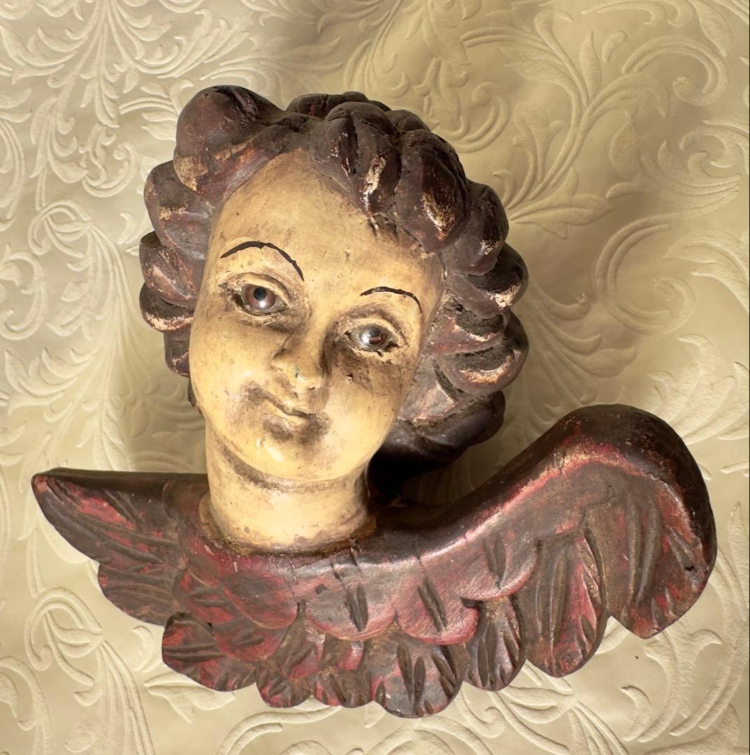 天使セラフィムとケルビムの彫刻 2体セット