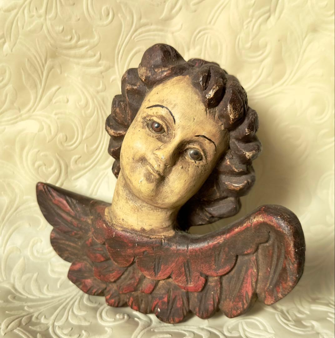 天使セラフィムとケルビムの彫刻 2体セット