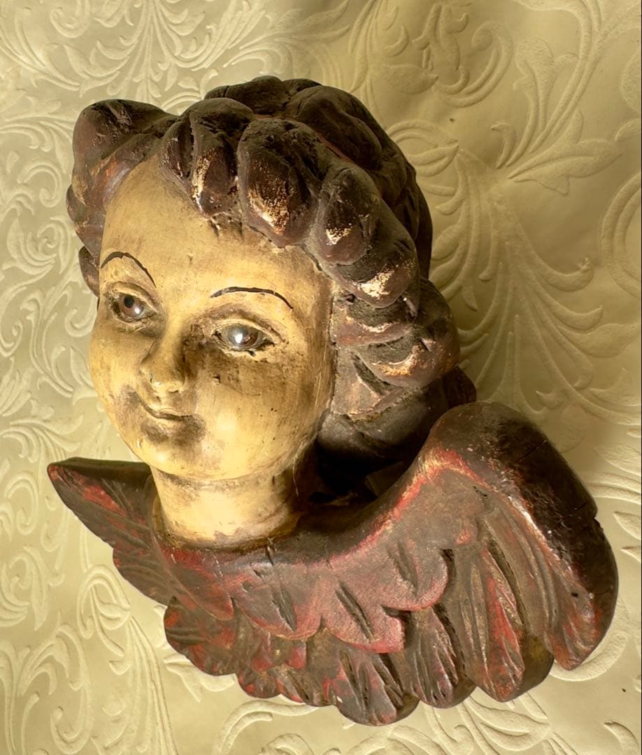 天使セラフィムとケルビムの彫刻 2体セット