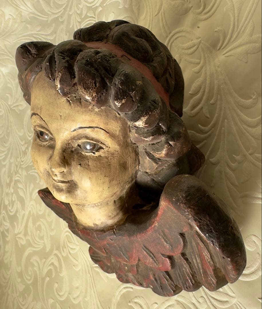 天使セラフィムとケルビムの彫刻 2体セット