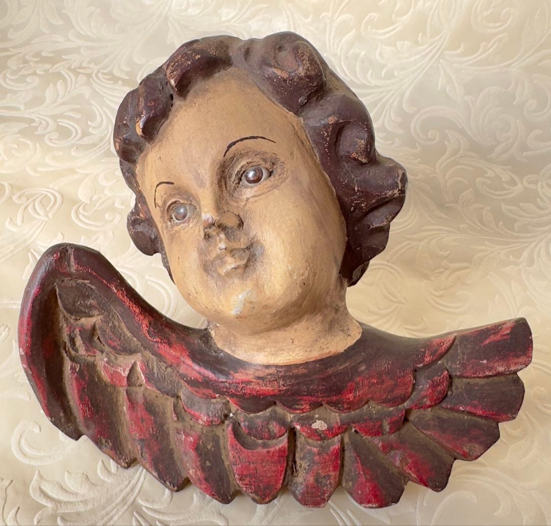 天使セラフィムとケルビムの彫刻 2体セット