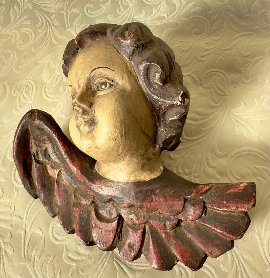 天使セラフィムとケルビムの彫刻 2体セット