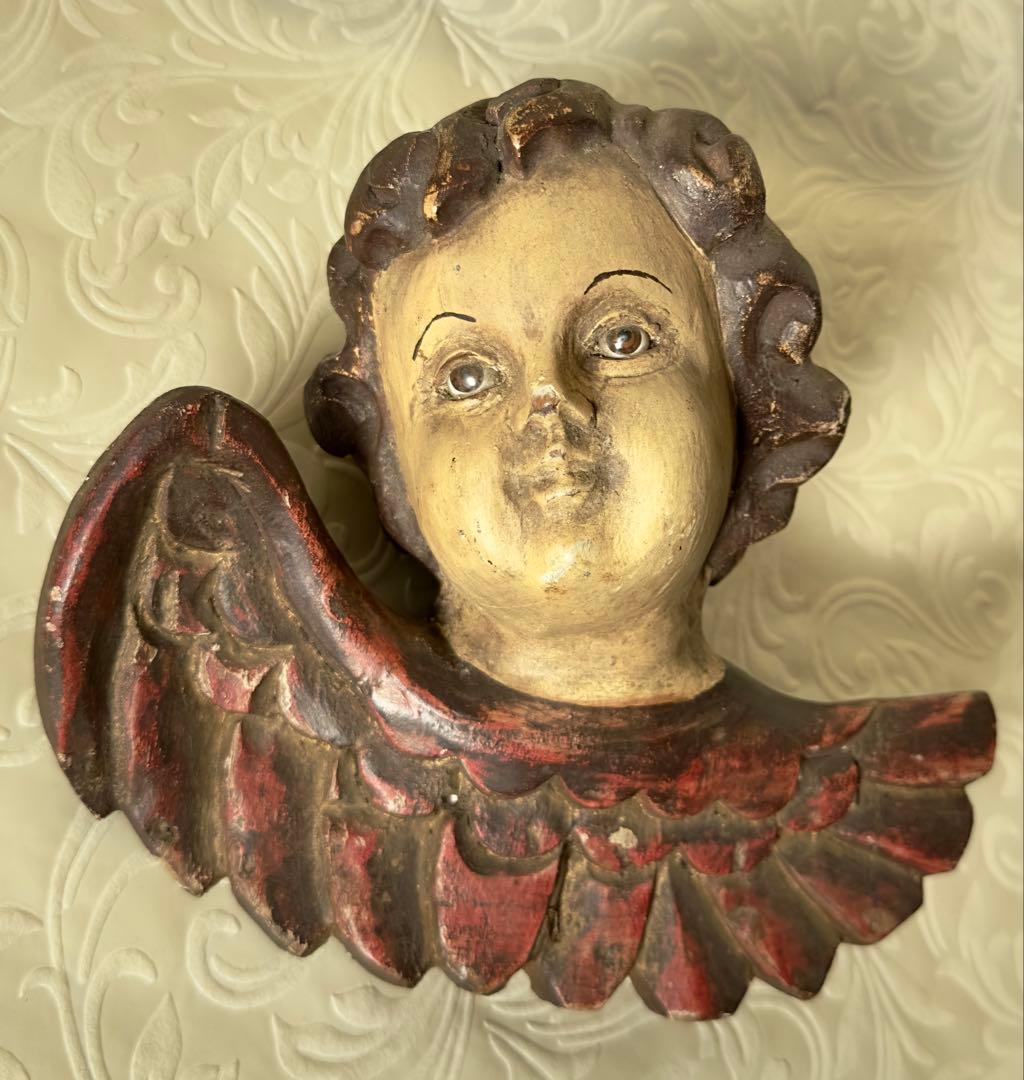 天使セラフィムとケルビムの彫刻 2体セット