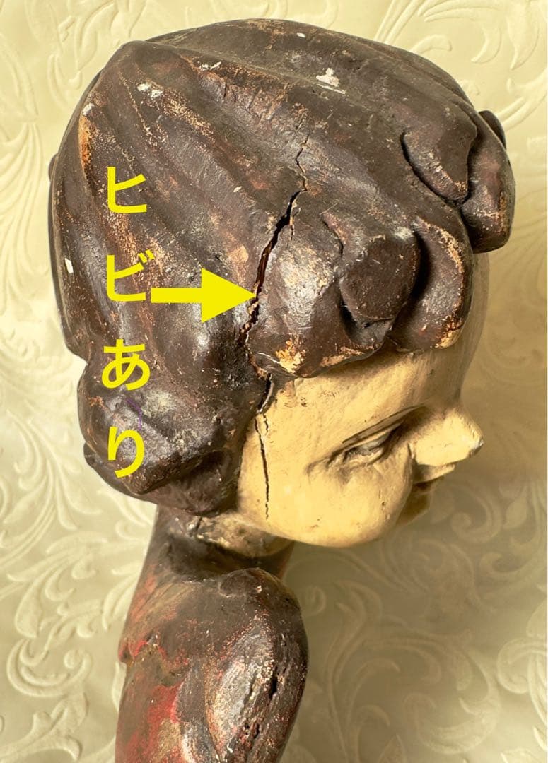 天使セラフィムとケルビムの彫刻 2体セット