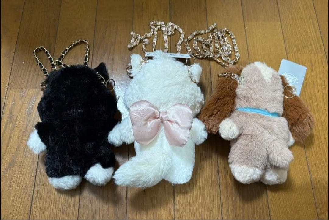 Disney ぬいぐるみポーチ 動物キャラクター 3点セット