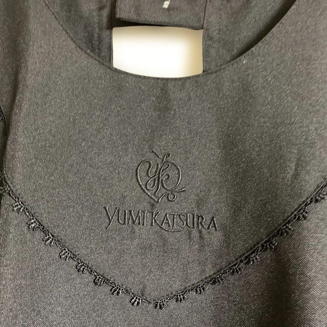 未使用新品　桂由美　YUMI KATSURA 割烹着 長袖エプロン　黒　 M