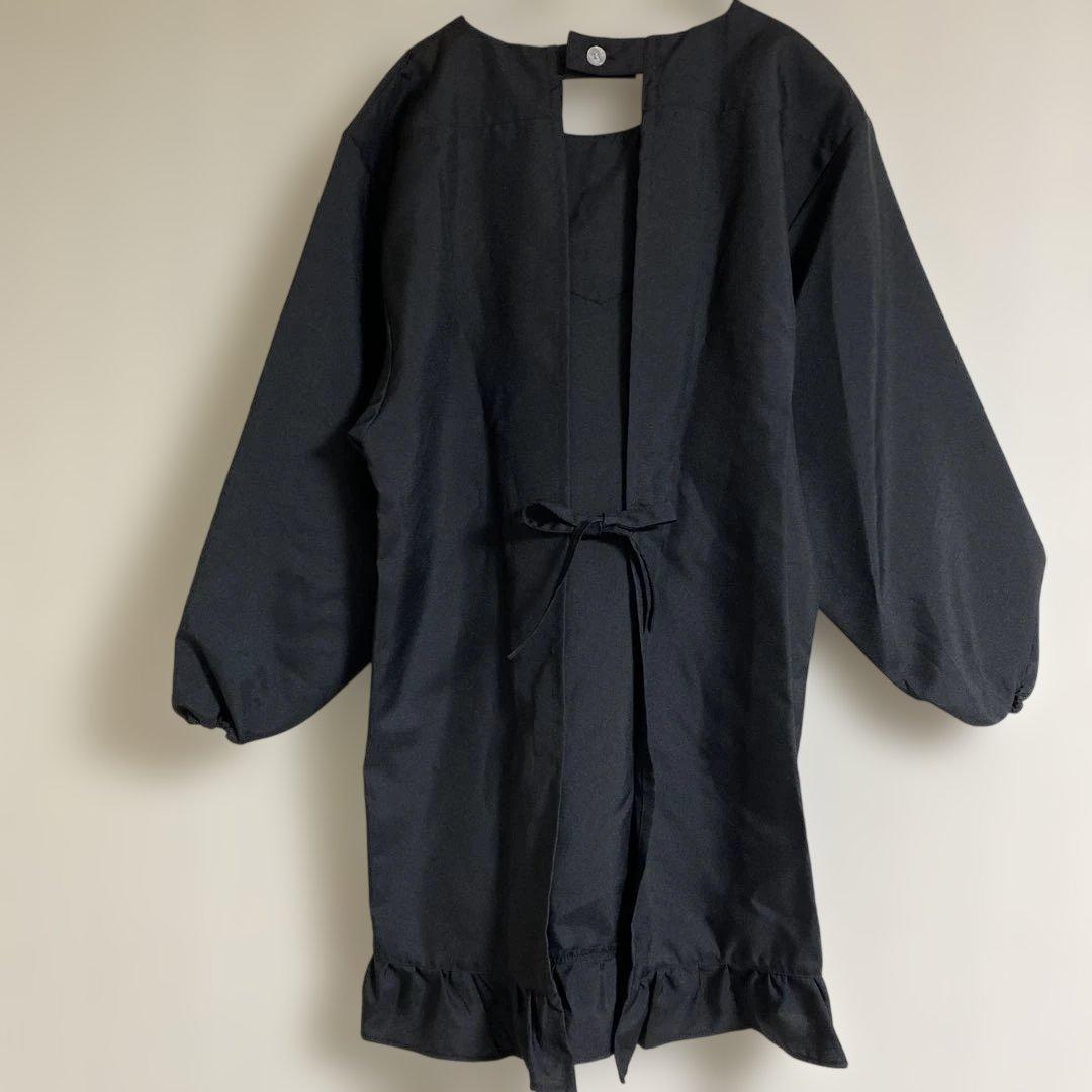 未使用新品　桂由美　YUMI KATSURA 割烹着 長袖エプロン　黒　 M