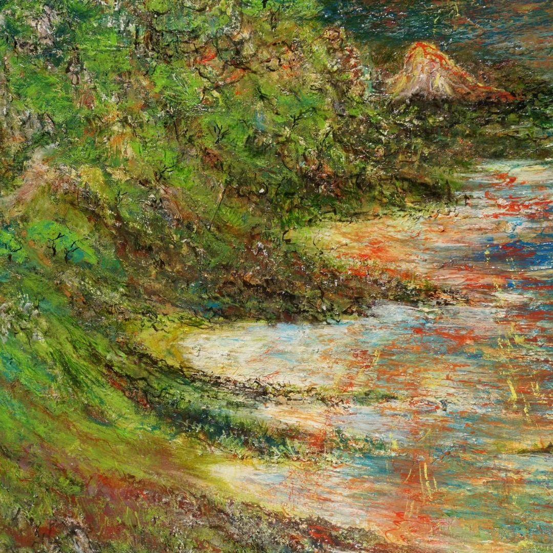 【今週末出品終了】「夕日」 大きな絵画 油絵 F80号 風景画 瀬戸内海 迫力