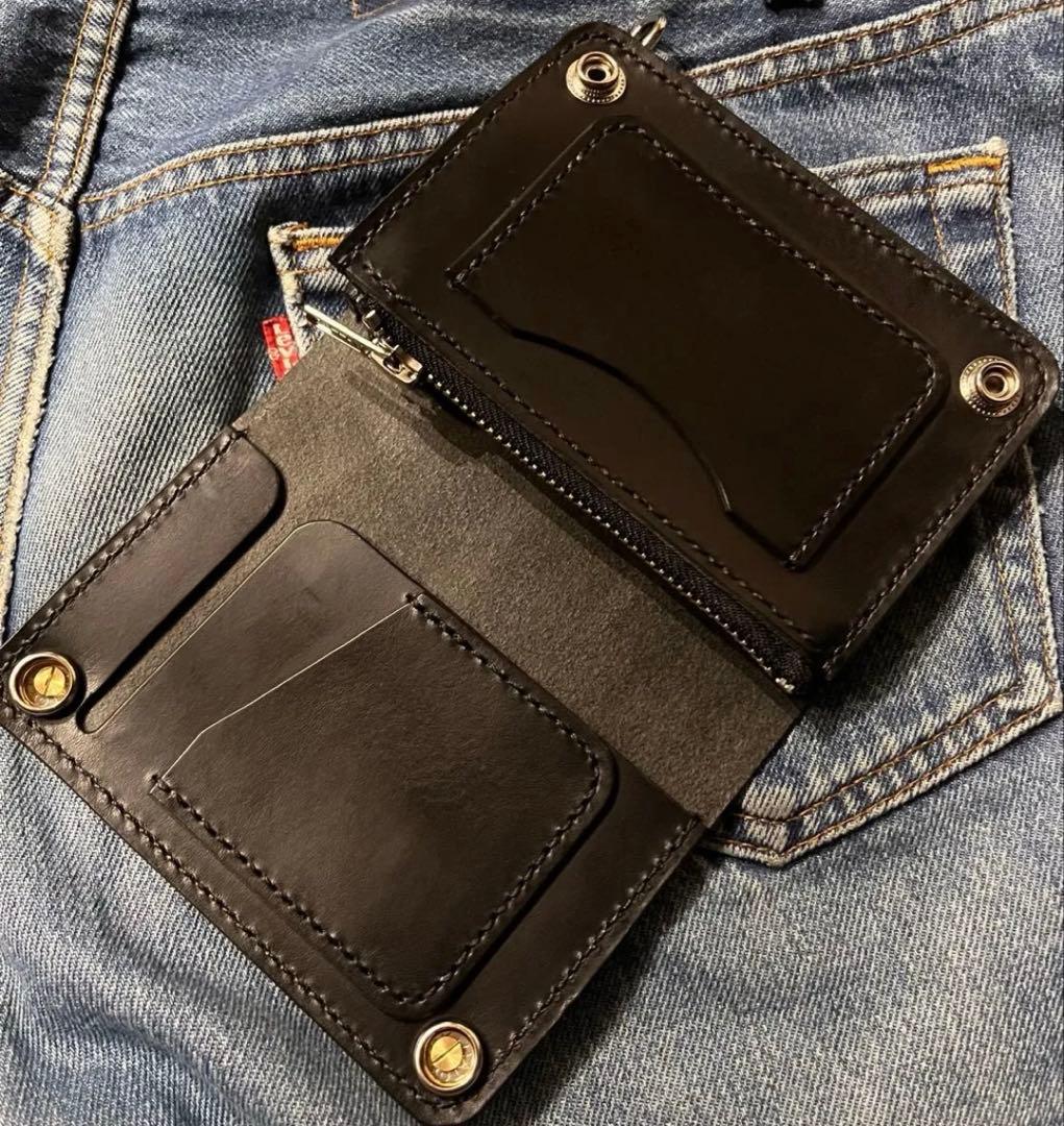 ミドルトラッカーウォレット　シルバー925アポロコンチョカスタム