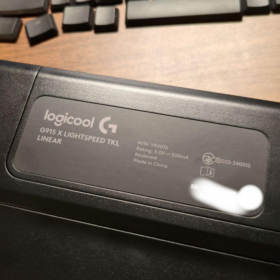 Logicool G915 X LIGHTSPEED TKL 日本語配列　リニア