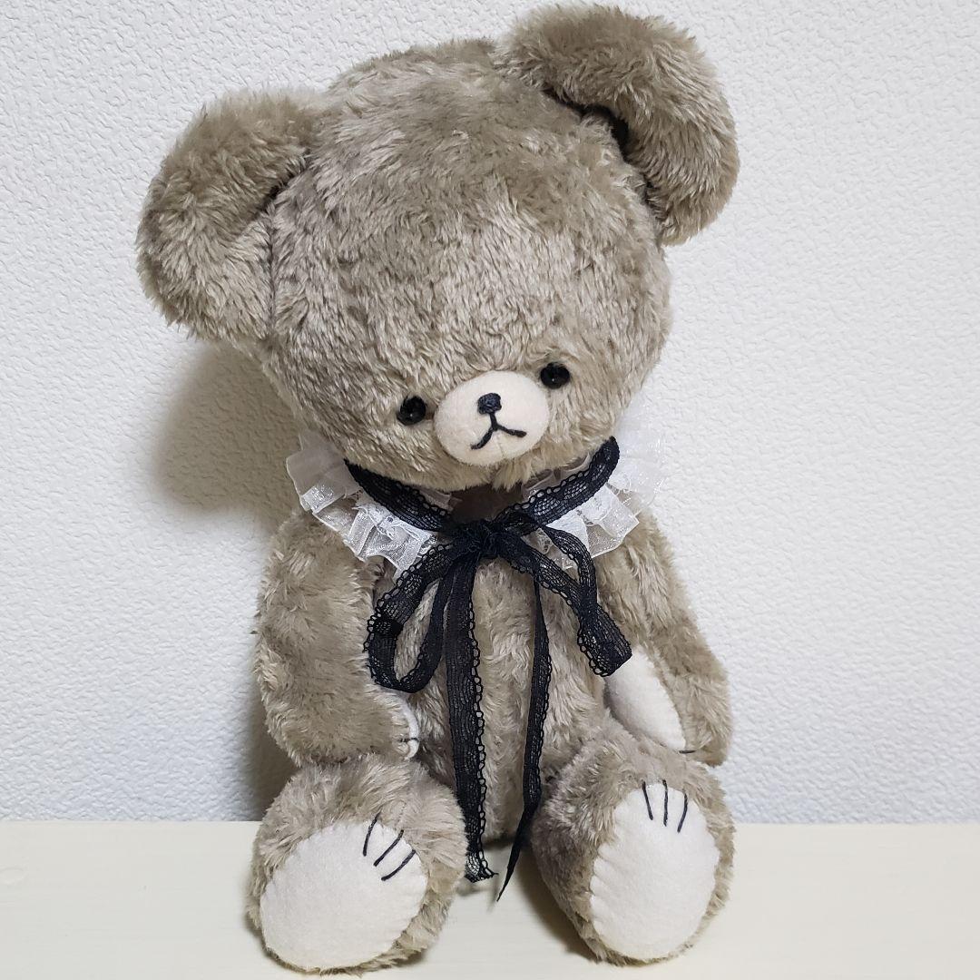 No.714 テディベア(L)　ベージュ×ヘッドアクセサリー