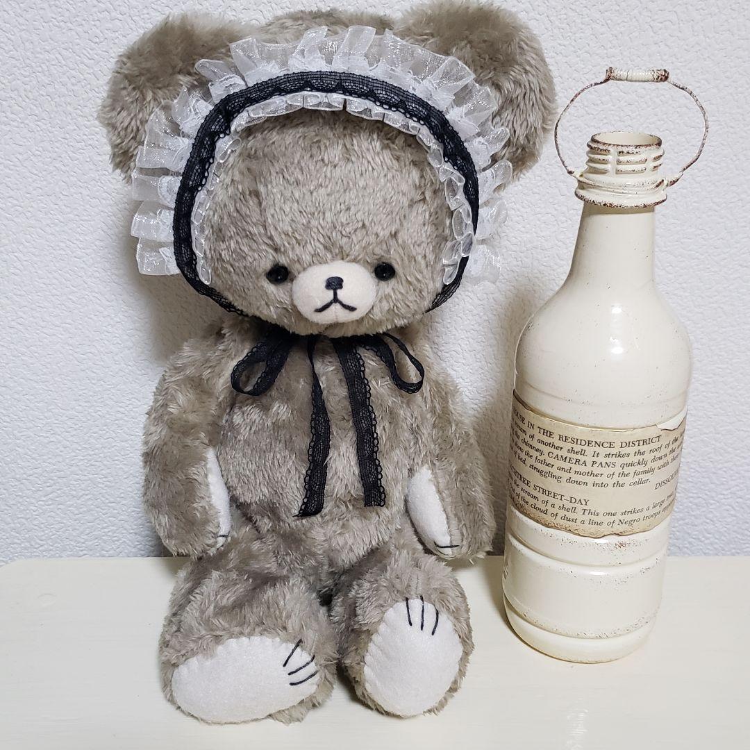 No.714 テディベア(L)　ベージュ×ヘッドアクセサリー