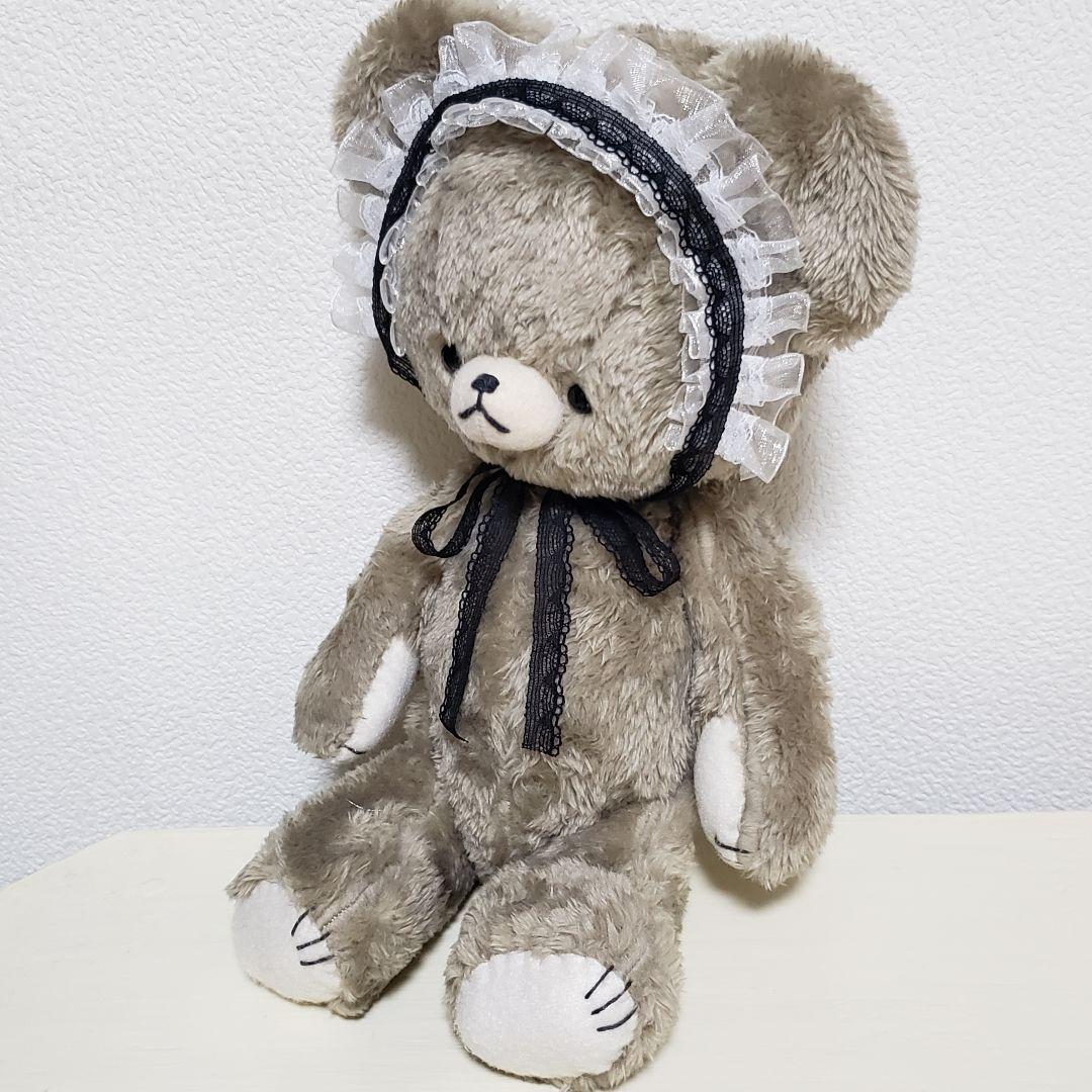 No.714 テディベア(L)　ベージュ×ヘッドアクセサリー