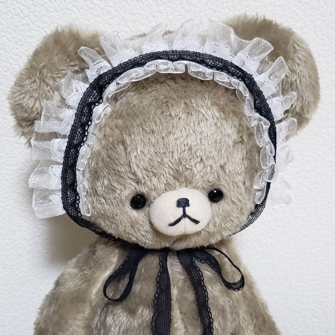 No.714 テディベア(L)　ベージュ×ヘッドアクセサリー