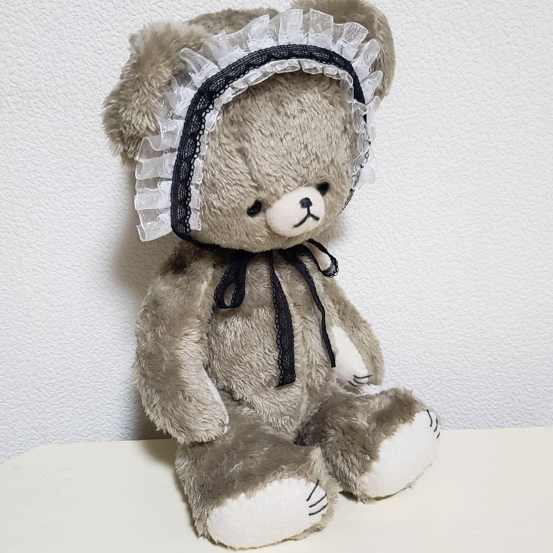 No.714 テディベア(L)　ベージュ×ヘッドアクセサリー