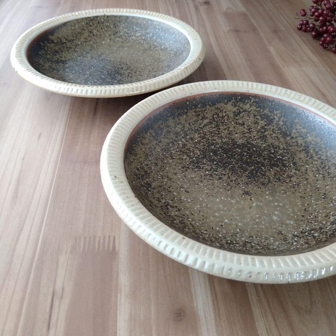 リム十草深皿２枚・オーバル深皿 セージグリーン２枚・線筋角皿４枚