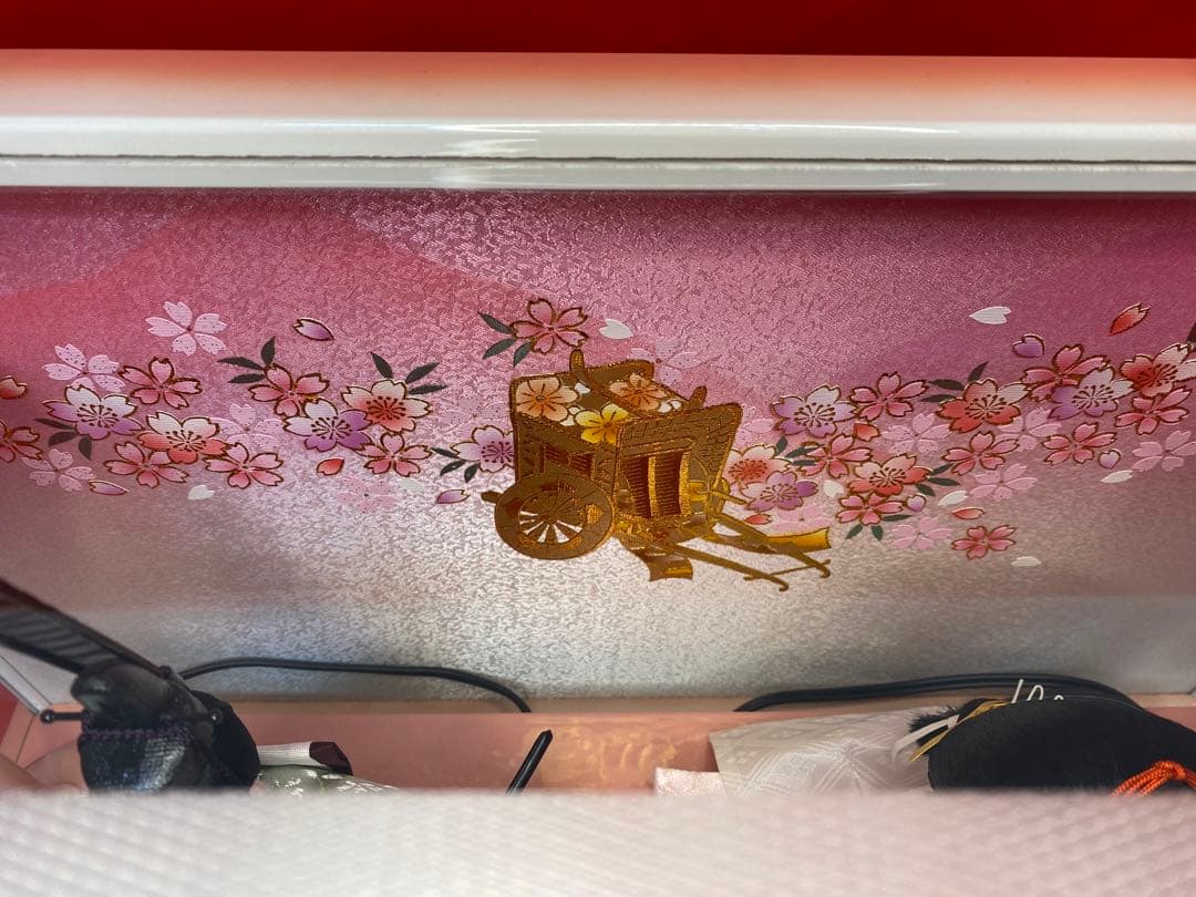 東京久月　雛人形　ガラスケース入り親王飾り・間口約４９×奥行約３１×高さ約３４㎝