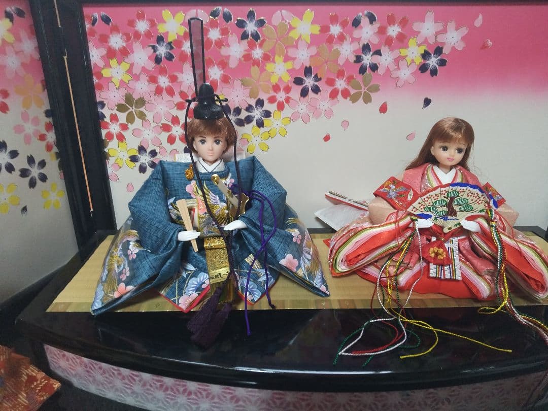 リカちゃん　雛人形 ③ 親王と三人官女（リメイク品）